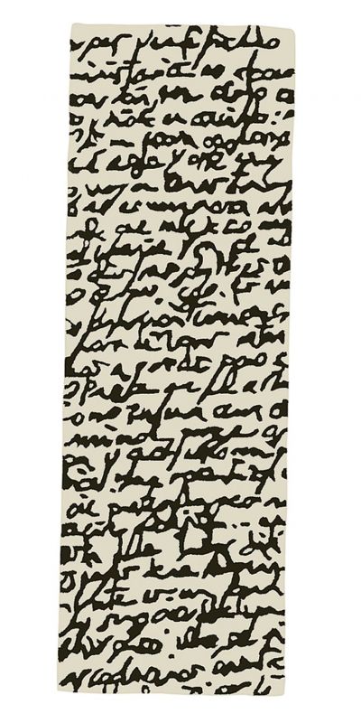 Black on white Manuscrit carpet Nanimarquina